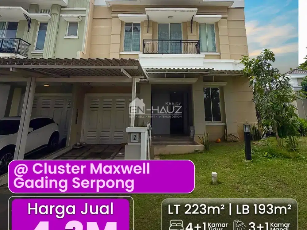 (MC) DiJual Cluster Maxwell Gading Serpong