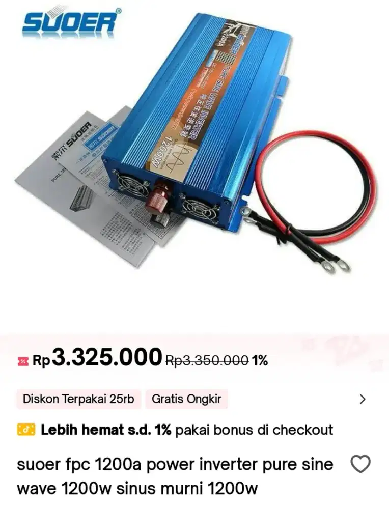 FPC-1200A Pure Sine Wave Inverter