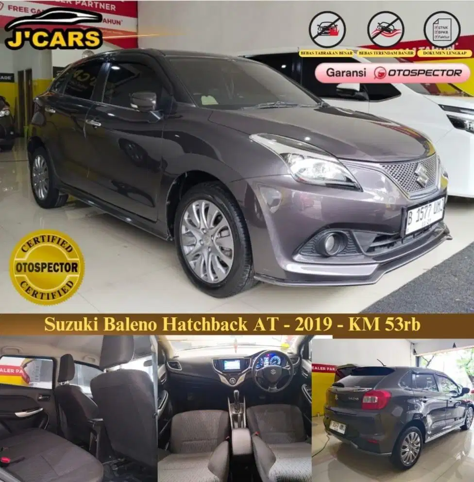 [KM 53k] Suzuki Baleno Hatchback AT 2019 Automatic Hb Ringan Murah