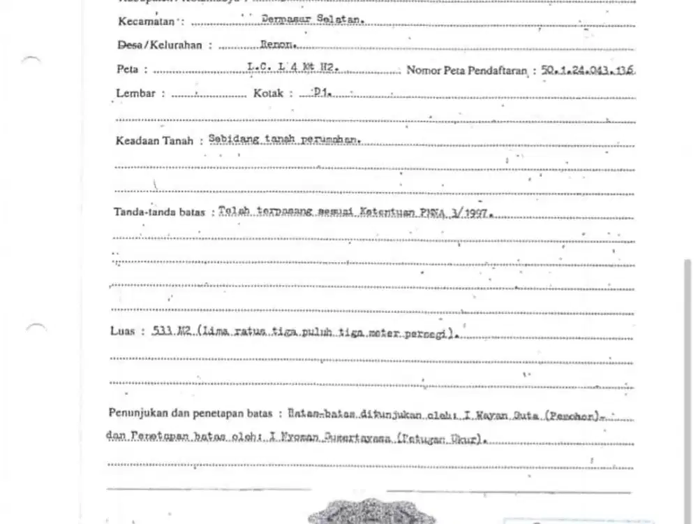 JUAL TANAH RENON EX RESTO