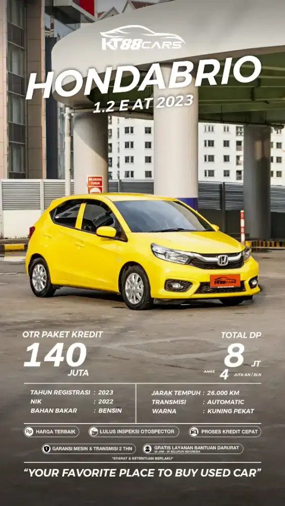 HONDA BRIO 1.2 E AT TAHJN 2023
