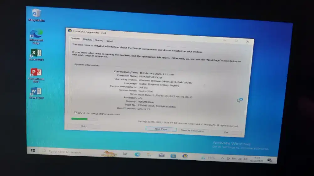 LAPTOP DELL VOSTRO 3300 i5