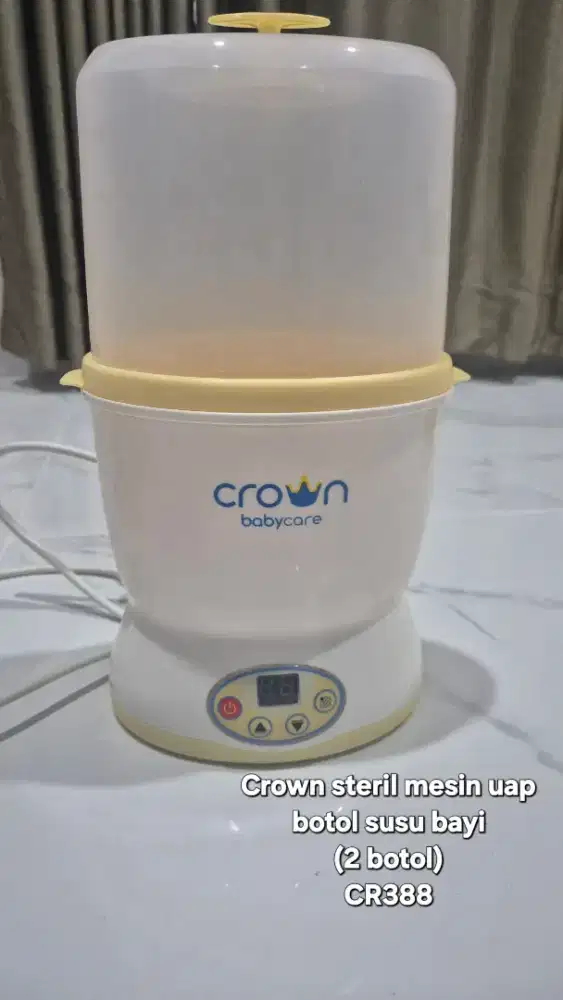 Crown baby sterilizer 2 botol - multifungsi steam steril CR 388