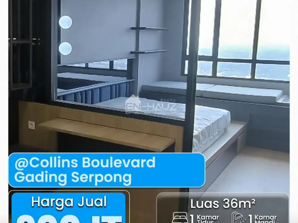 (IRV) DI JUAL APARTEMEN @COLLINS BOULEVARD, GADING SERPONG