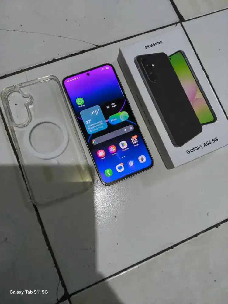 Samsung a56 5G ram12/256 fulset pembelian tgl 2-2-2026 msh gres