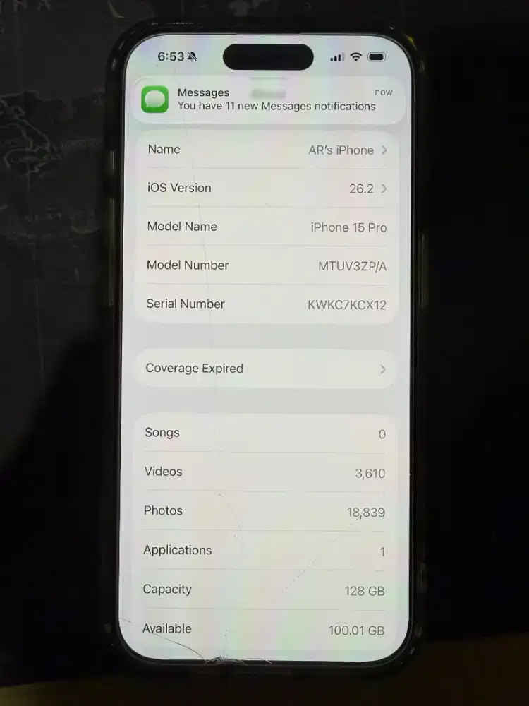 Iphone 15 pro 128 GB Fullset beacukai