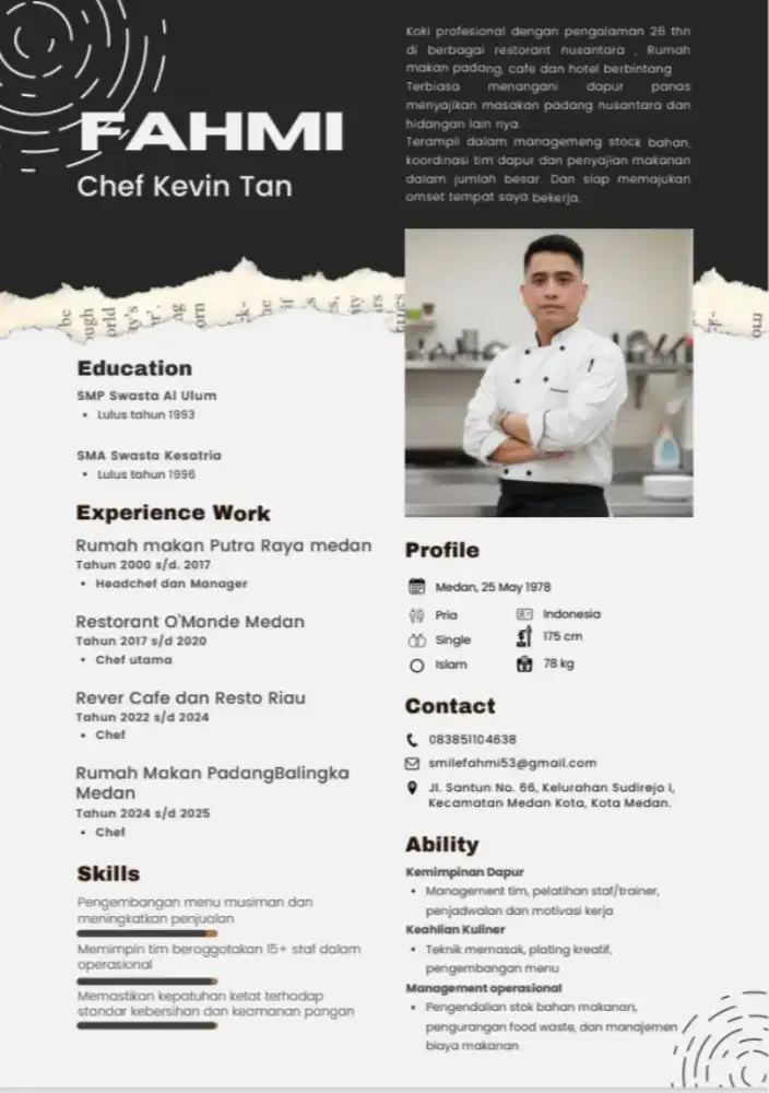 Cari pekerjaan koki masakan minang