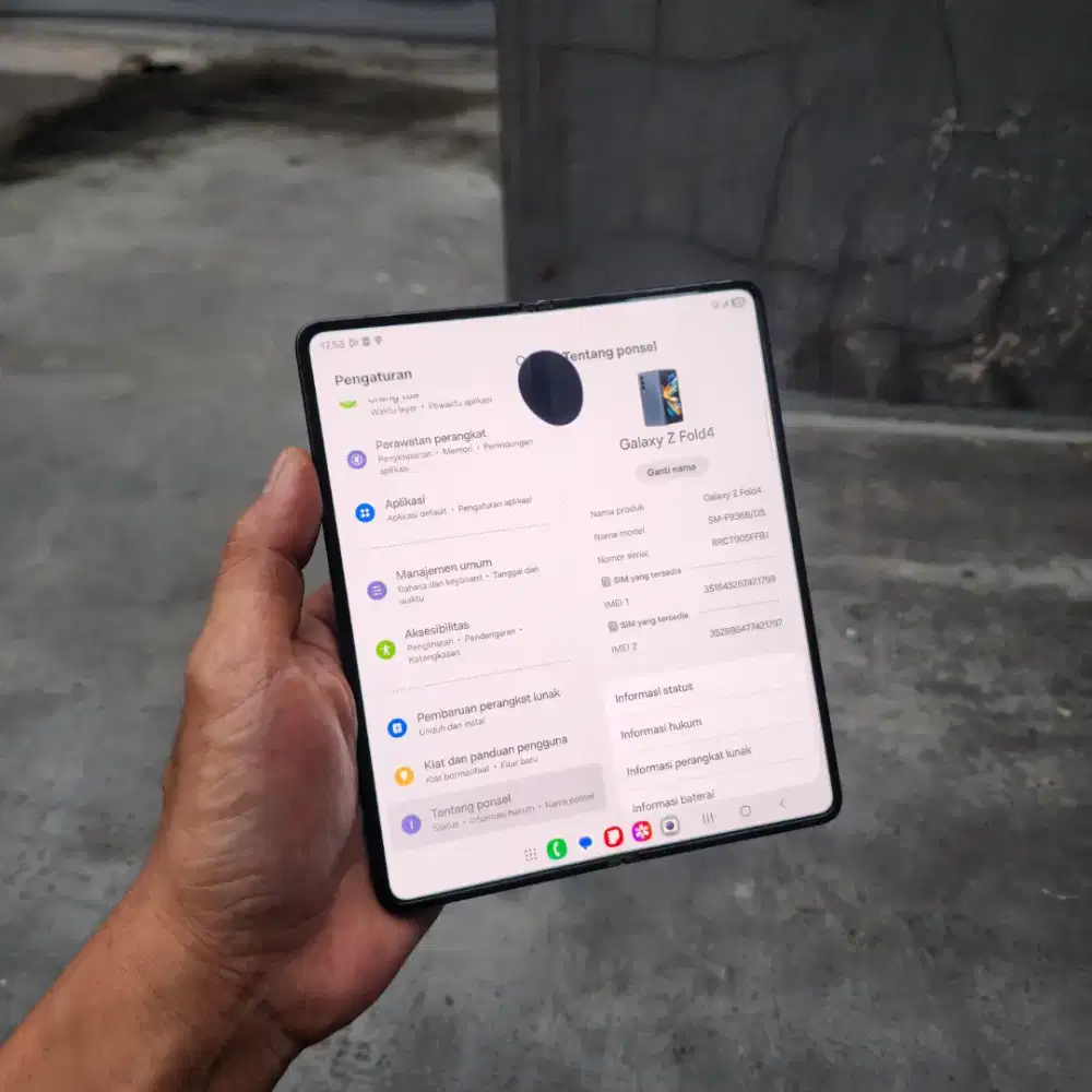 SAMSUNG GALAXY Z FOLD 4 SEIN 5G 12/256 GB MINUS LCD DALAM TOMPEL