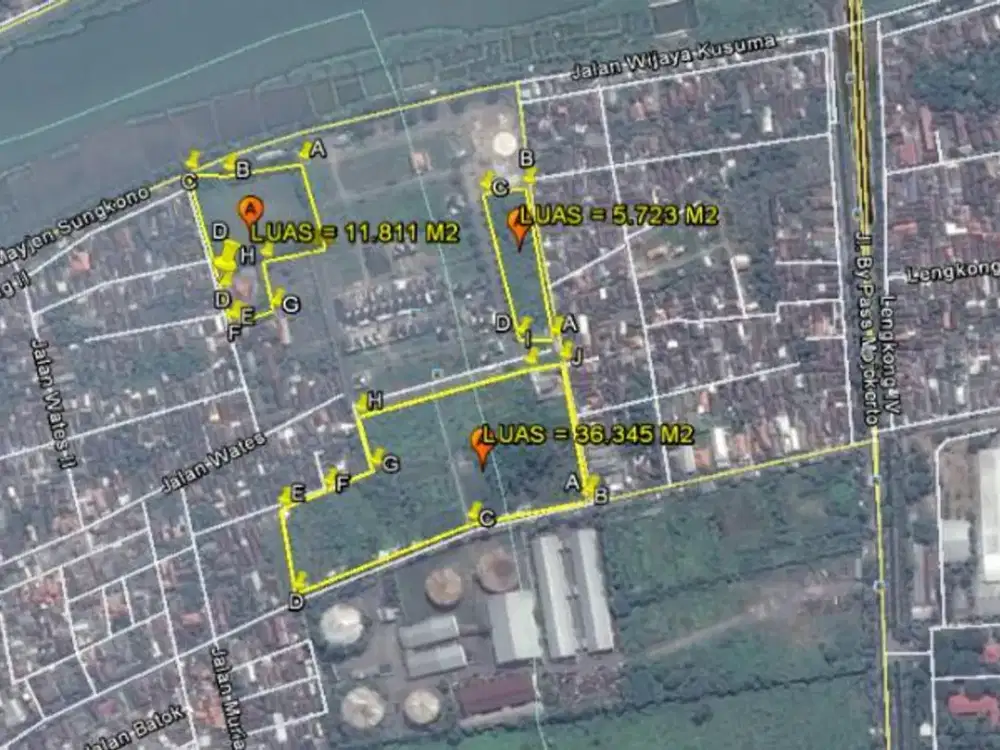 Lahan Strategis Nol Jalan Raya dekat Tol Mertex Mojokerto kota