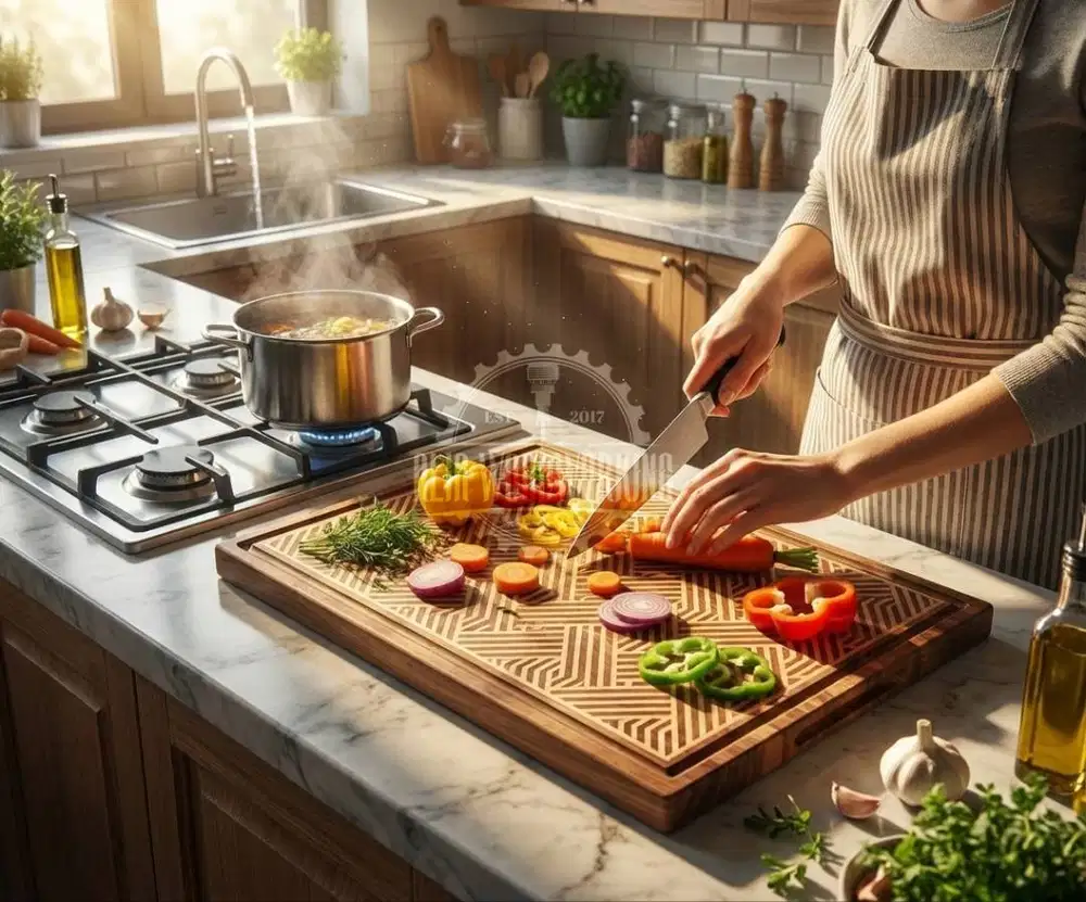 THE HERITAGE SERIES: Solid Teak Single-Piece Cutting Board (60x40x4,5