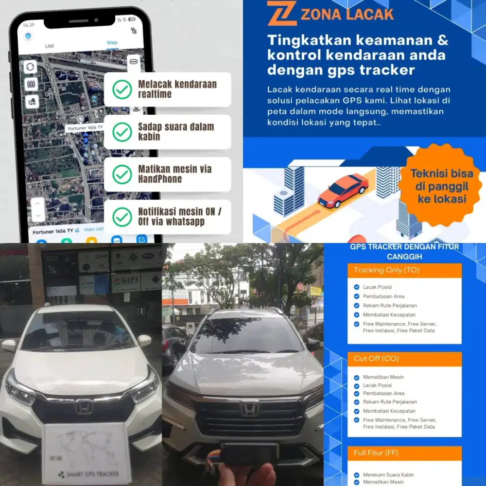Pasang GPS tracker mobil dan motor