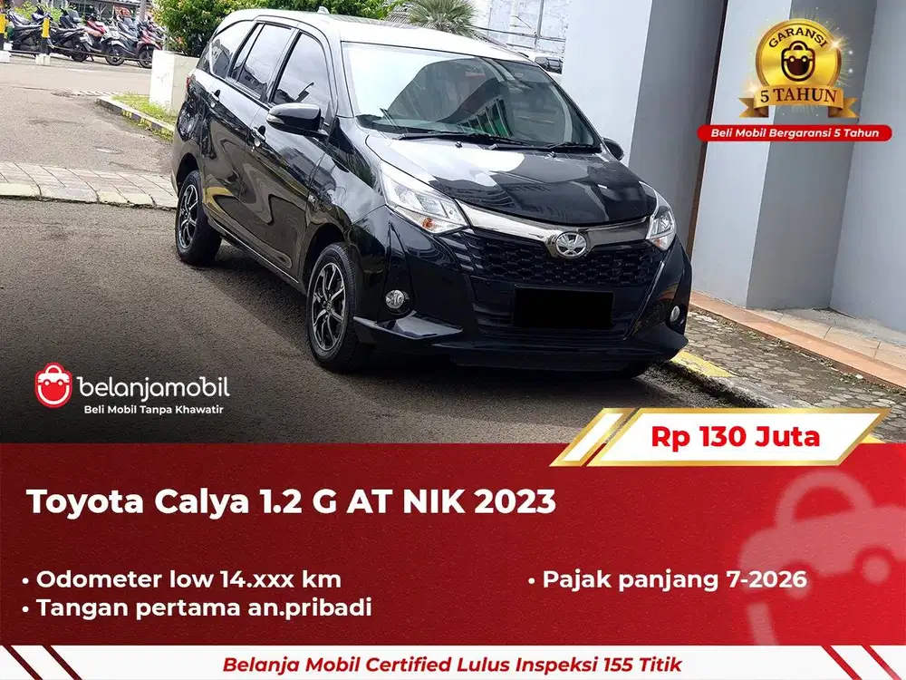[ GARANSI 5TH ] Toyota Calya 1.2 G AT 2023/2024