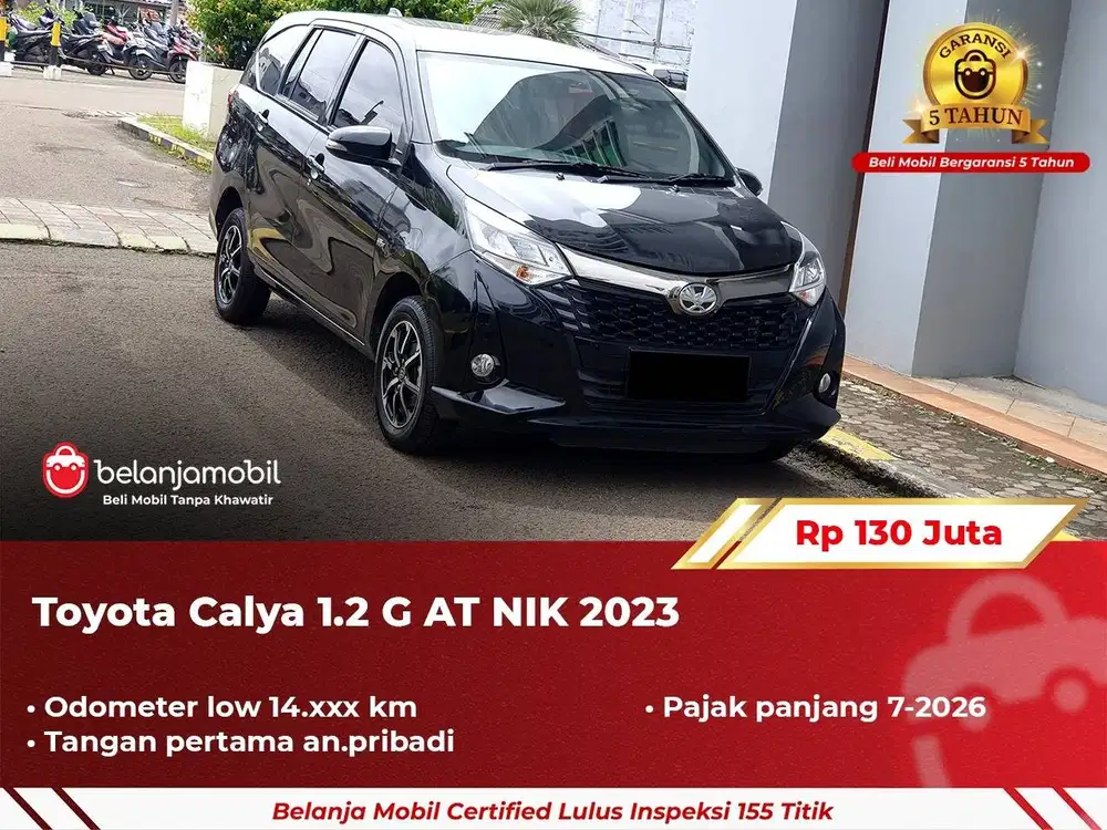 [ GARANSI 5TH ] Toyota Calya 1.2 G AT 2023/2024