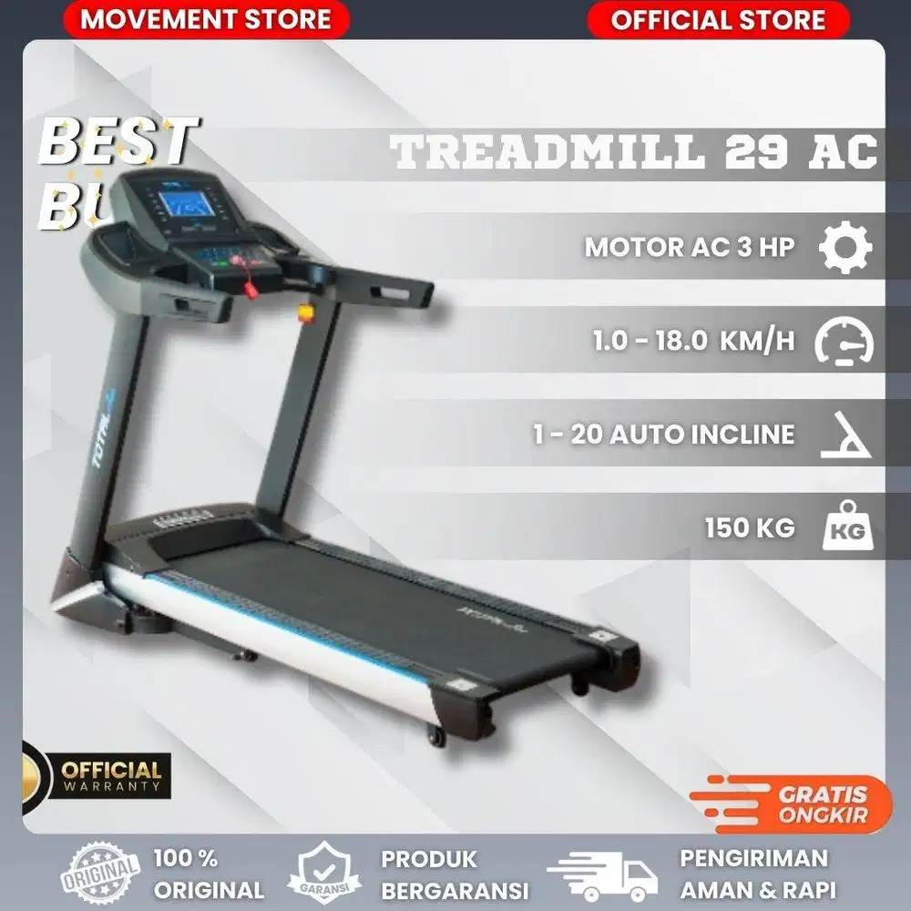 Jual Alat Olahraga Rumahan & Tempat Gym Treadmill Electrik TL22AC