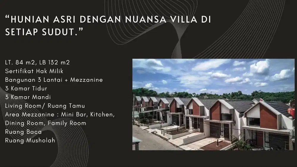 Jual Rugi: [Bisa KPR] Hunian Asri Nuansa Villa