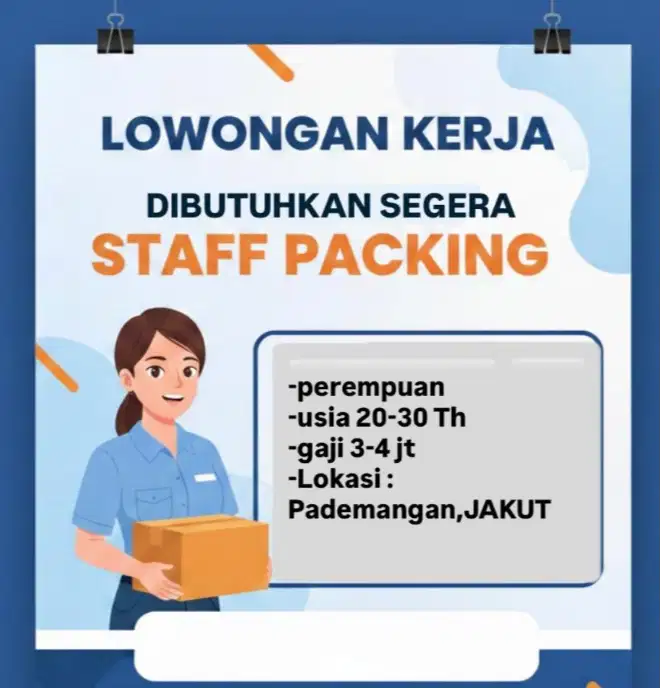 lowongan kerja staff packing
