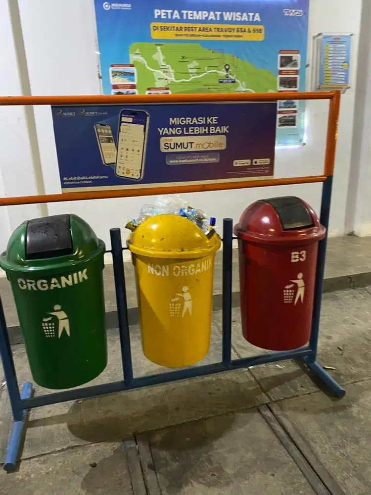 Tong sampah organik dan non organik (bs antr skitr medan)