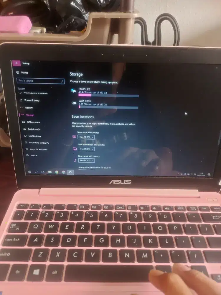 Notebook Asus e203 mah