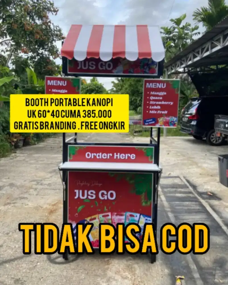 BOOTH PORTABLE/LIPAT BEBAS DESIGN FREE ONGKIR