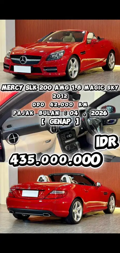 [ WARRANTY 3 YEAR ] MERCEDES-BENZ MERCY SLK 200 1.8 AT 2012 SIAP PAKAI