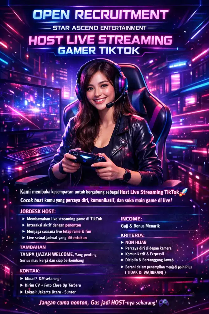 MAIN GAME DAPET INCOME! KHUSUS wanita Host Live Gaming di Tiktok