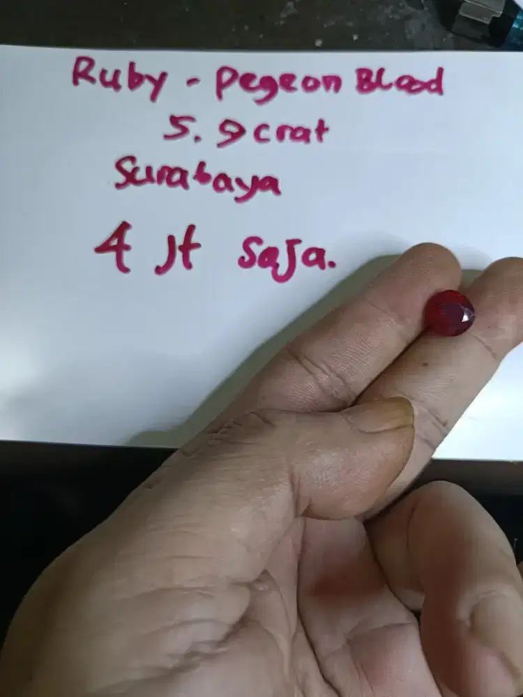 Murah permata Ruby 5.9 crat warna bagus