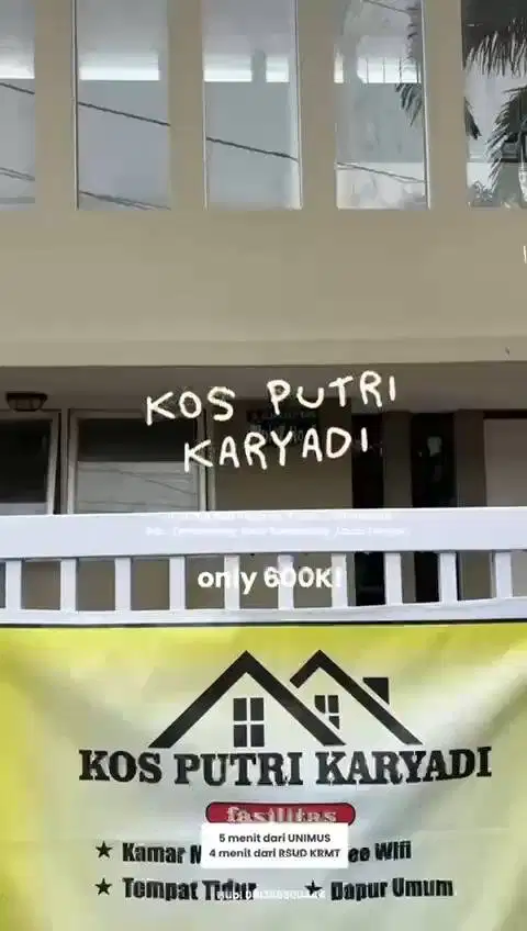 Kost Putri dekat Universitas Karya Husada,Universitas Muhammadiyah