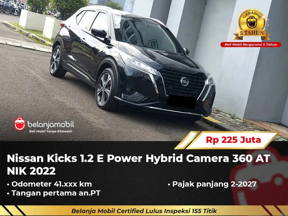 [ GARANSI 5TH ] Nissan Kicks 1.2 E Power Hybrid Camera 360 2022/2023