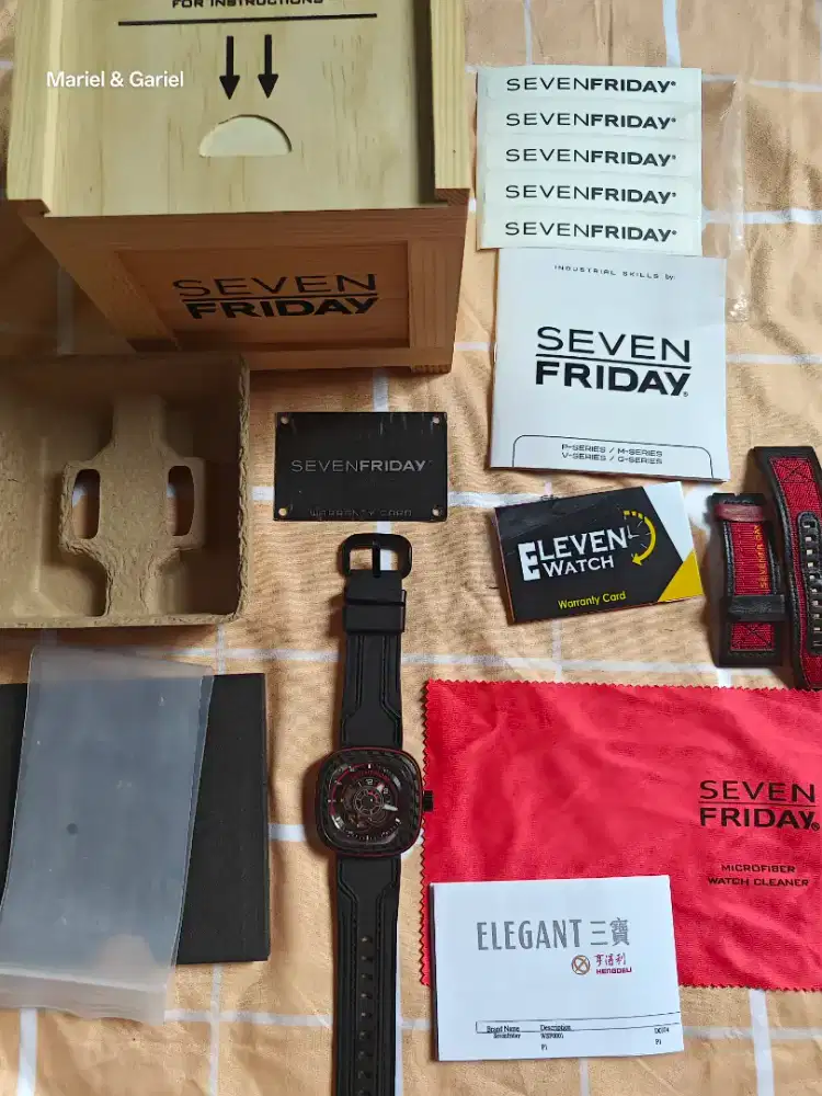 Jam Tangan Seven Friday Original Red Carbon SF P3C-04 Automatic Pria