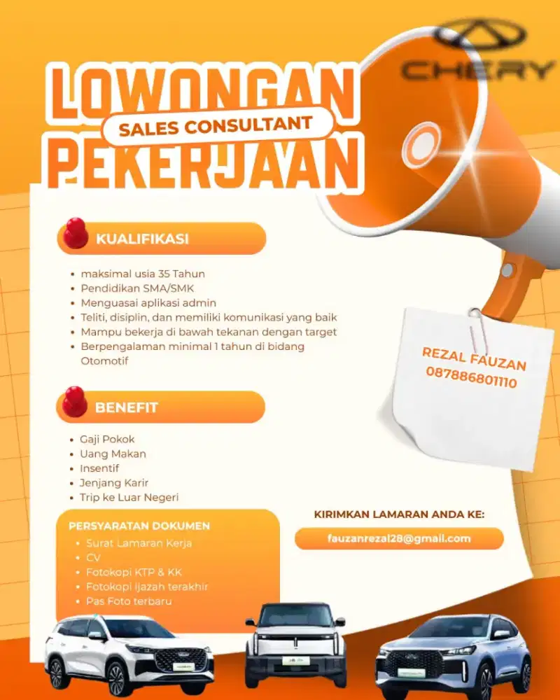 Loker Sales Chery