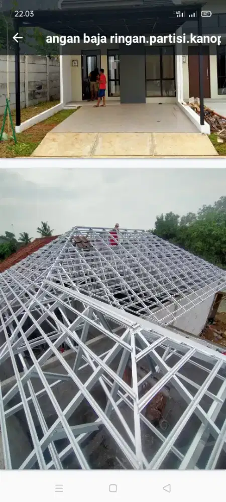 Atap bocor kanopi atap bajarigan terpasang