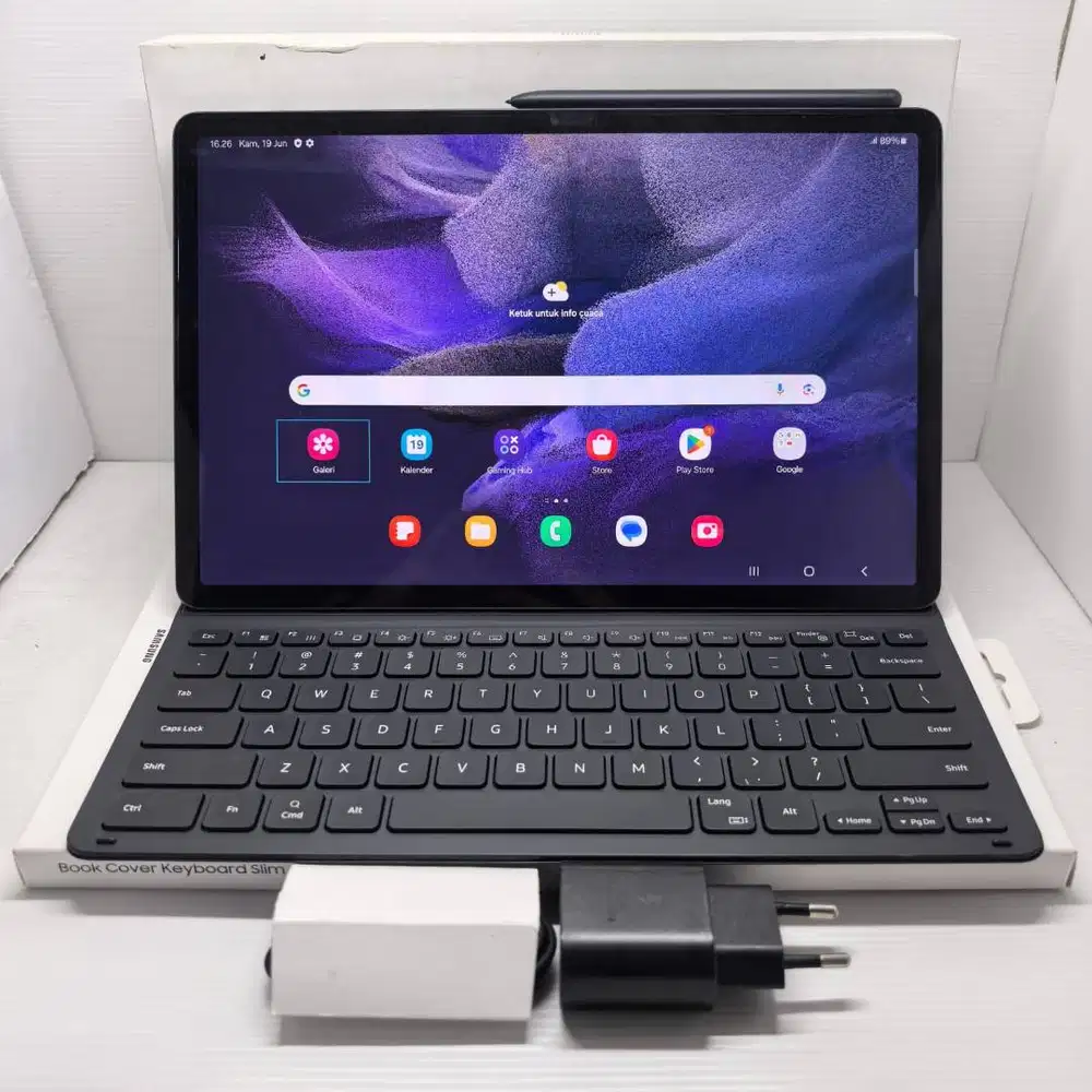 SAMSUNG GALAXY TAB S7 FE 5G 6/128 + KEYBOARD ORI  GREY SEIN NO MINUS S