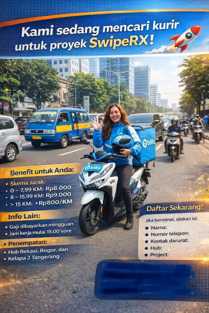 Loker Kurir Wilayah Kelapa Dua Tangerang dan Sekitarnya.