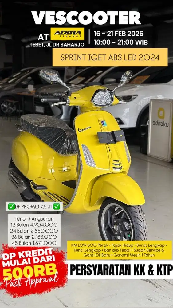 PIAGGIO VESPA SPRINT IGET ABS FACELIFT 2024 MURAH BISA KREDIT