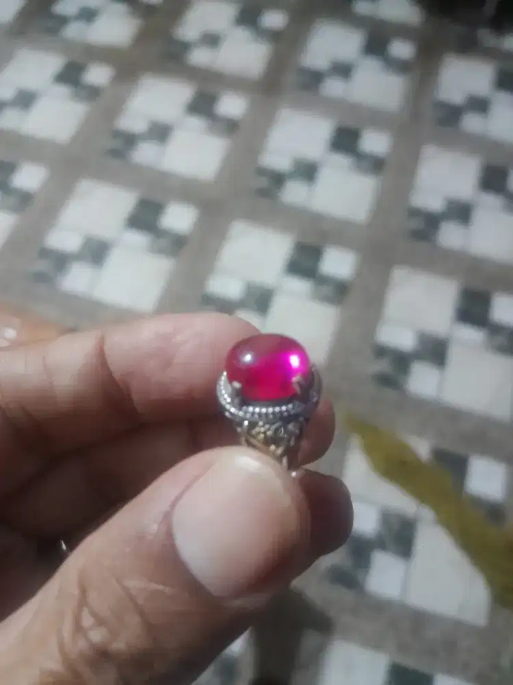 Di jual batu merah siam ring titanium kecil