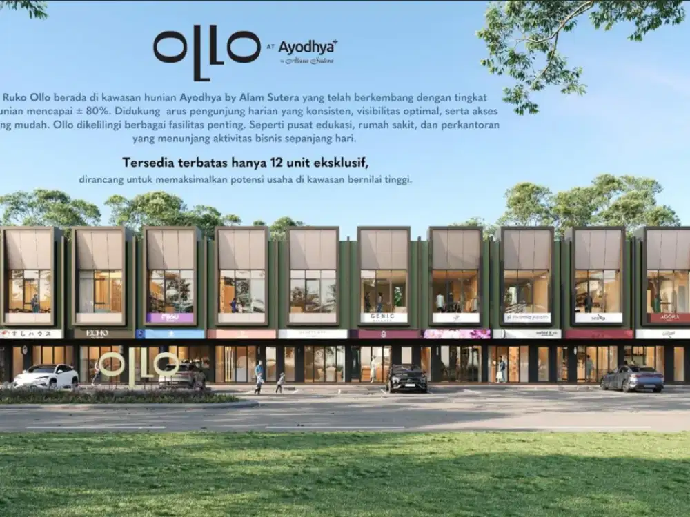 RUKO BARU DENGAN 2 POTENSI USAHA PLUS INSENTIF USAHA 100 JUTA BY AYODHYA ALAM SUTERA