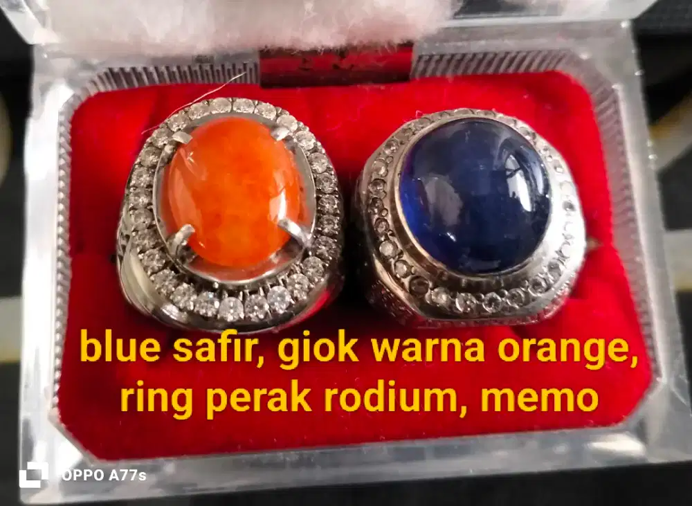 Cincincin blue safir dan natural jadeite