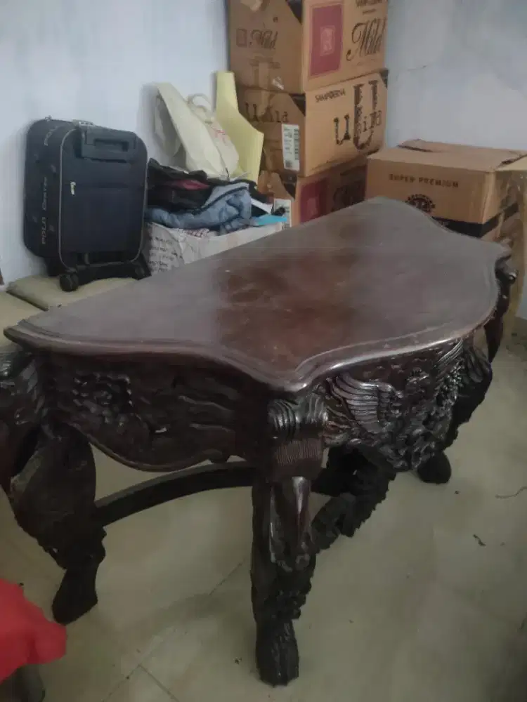 Meja Konsol Jati Antik Ukiran