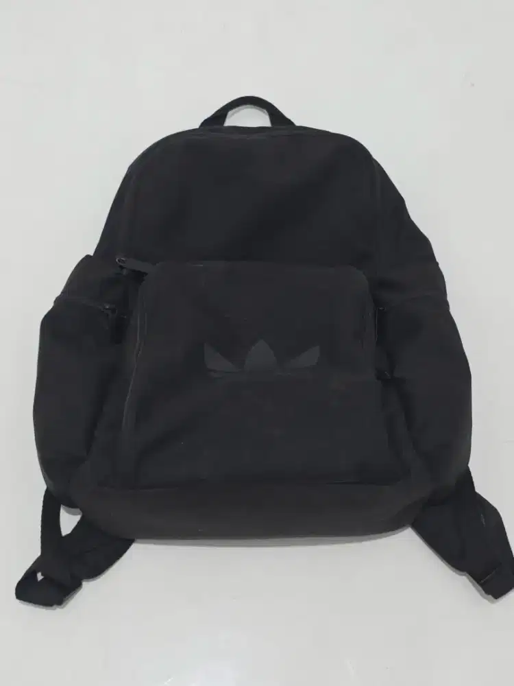 Tas Backpack Adidas Adicolor All Triple Black Logo Ori Masih Ada Nota
