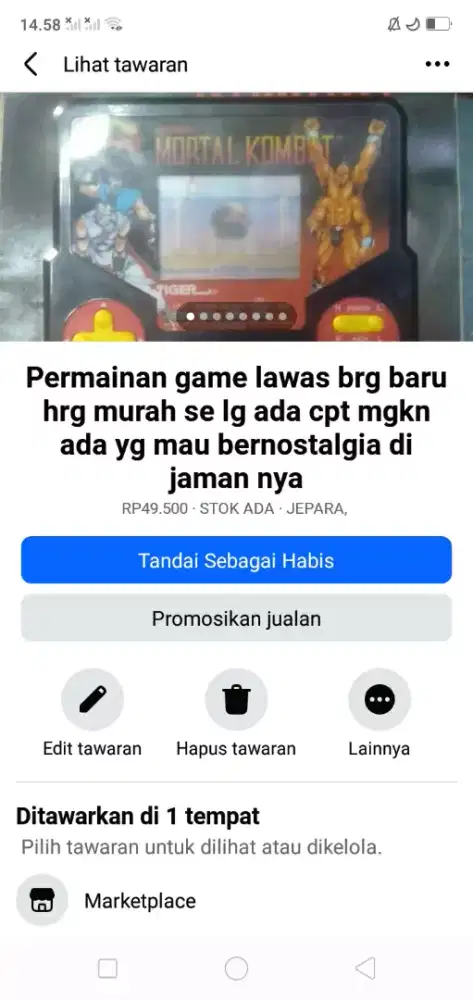 Permainan game lawas utk ank brg baru hrg murah se lg ada cpt dpt yah