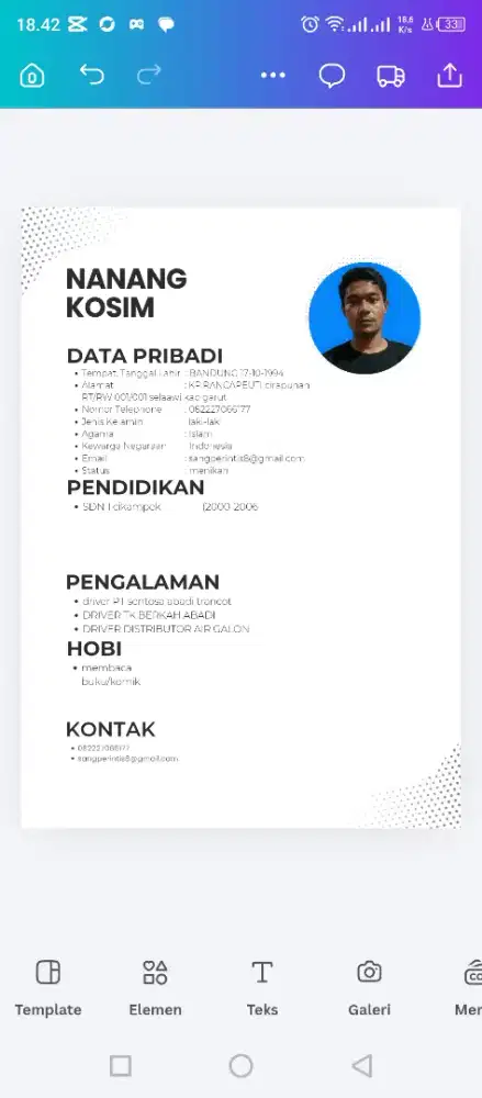 Info loker DRIVER SIM B2 umum