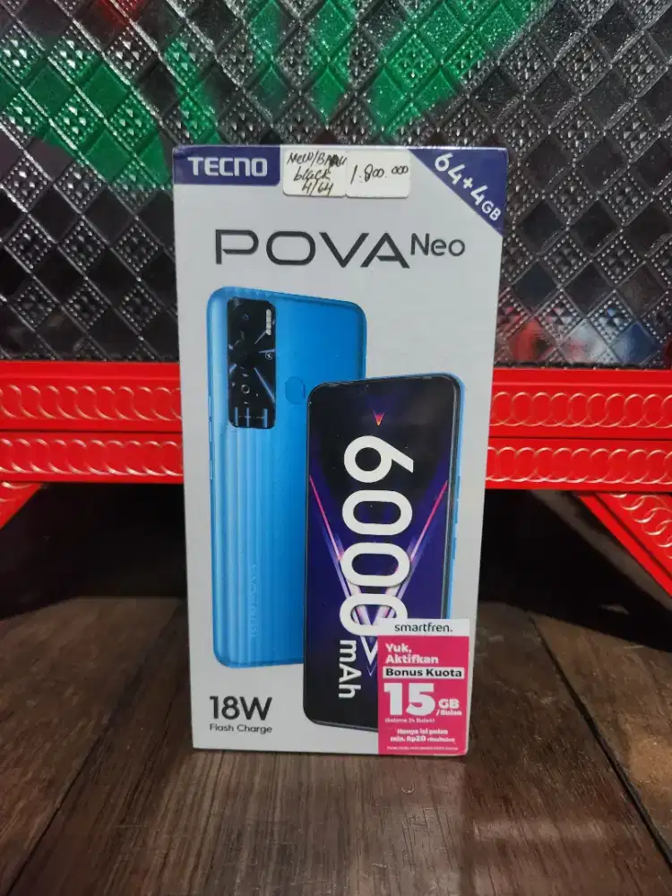 Tecno Pova Neo 4GB/64GB Black Baru Resmi