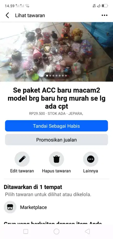 Se paket accserba guna brg baru hrg murah se lg ada cpt dpt yah