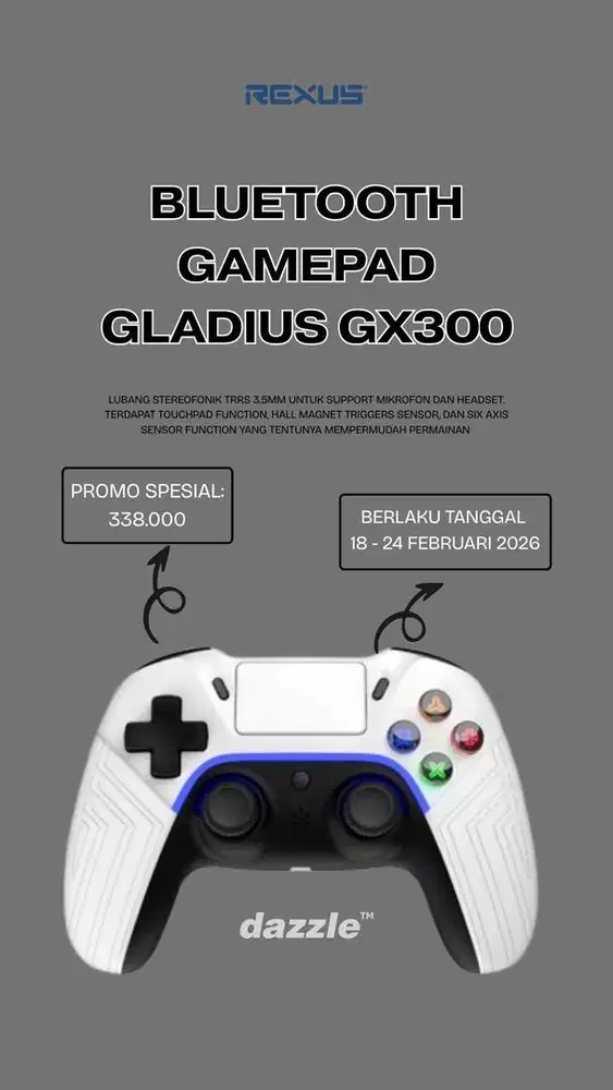 Rexus GX300 gladius gamepad wireless