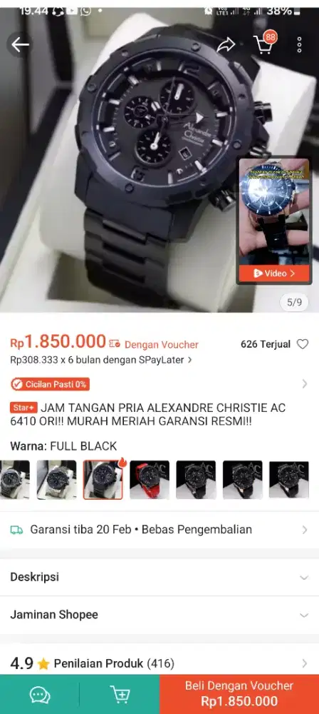 Alexandre Christie Chronograph
AC 6410 men sport