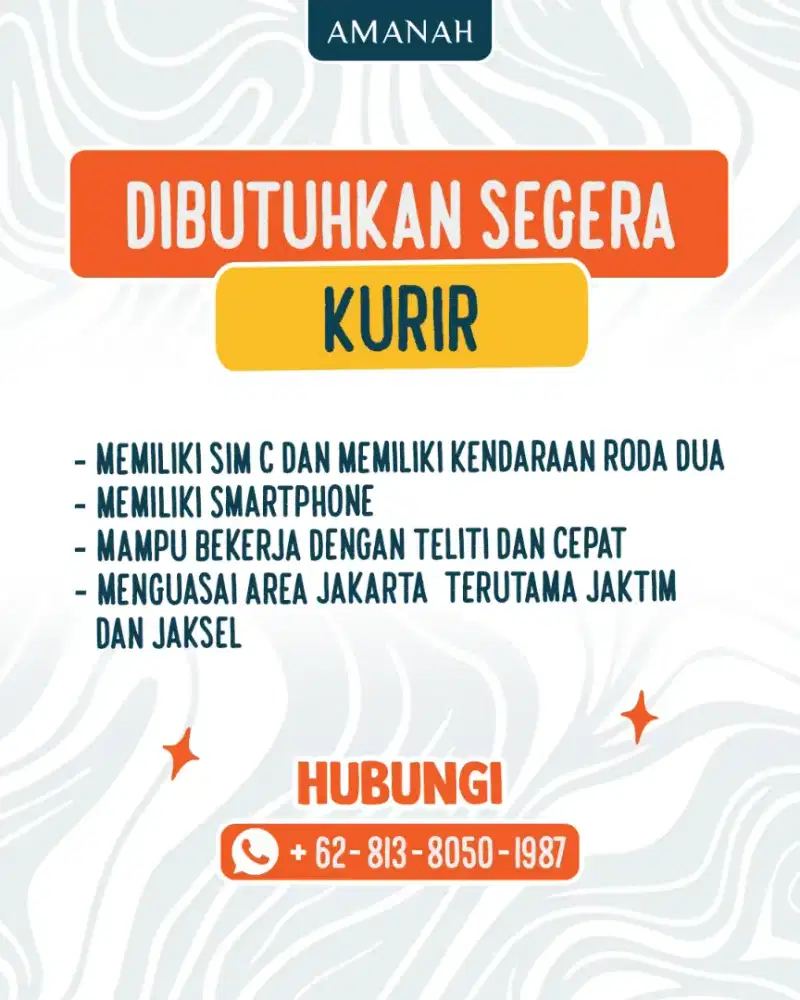 DIBUTUHKAN KURIR KATERING