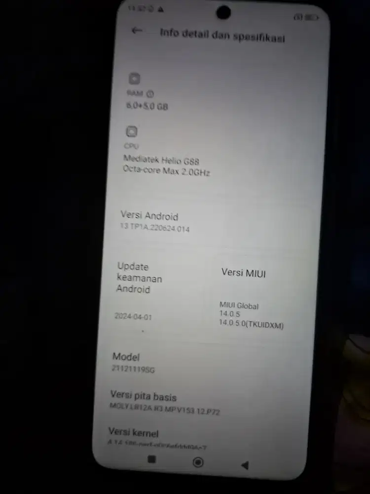 REDMI NOTE 10 5G 8+5GB/128GB SIAP PAKAI