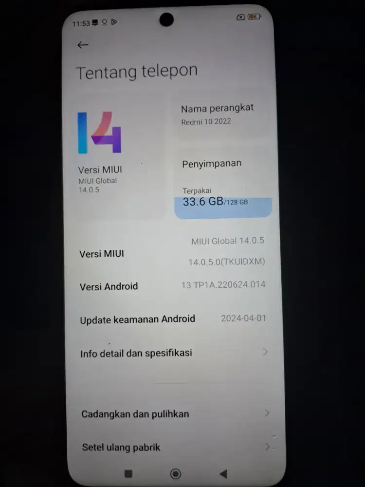 XIAOMI REDMI 10 6+5GB/128GB SIAP PAKAI