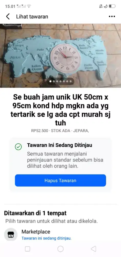 Hiasan dinding jam luar negri kond hdp unik slk jarang ada cpt dpt yah