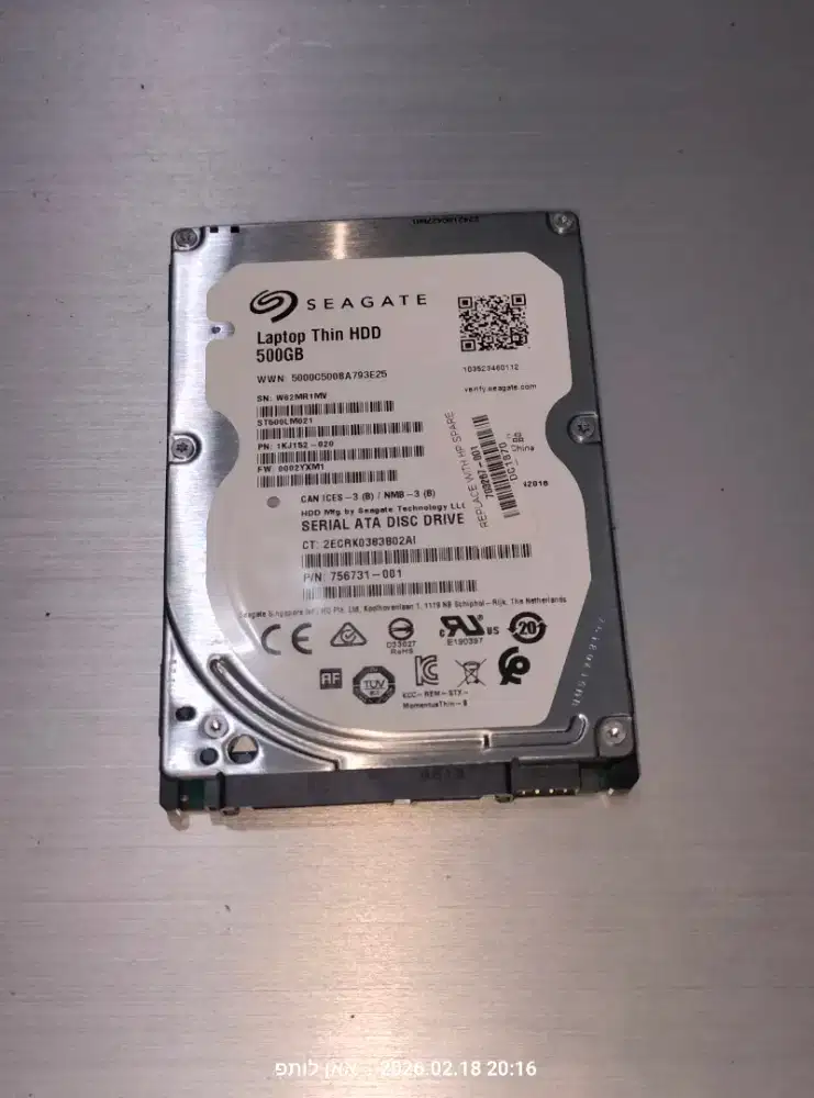 Hardisk laptop 500gb slim